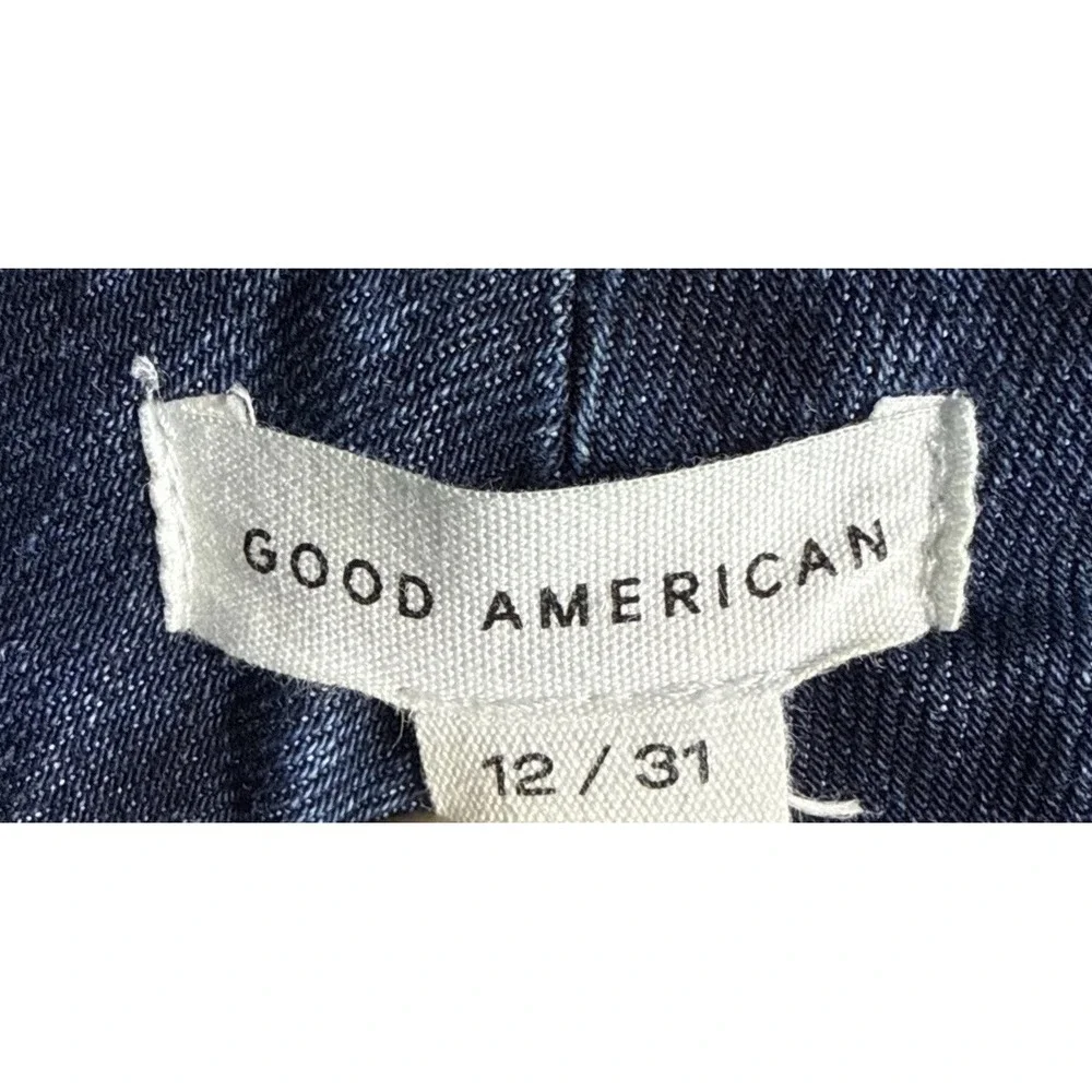 Good American Jeans Womens 16 Blue Medium Wash High Rise Mini Bootcut Crop - Picture 2 of 11